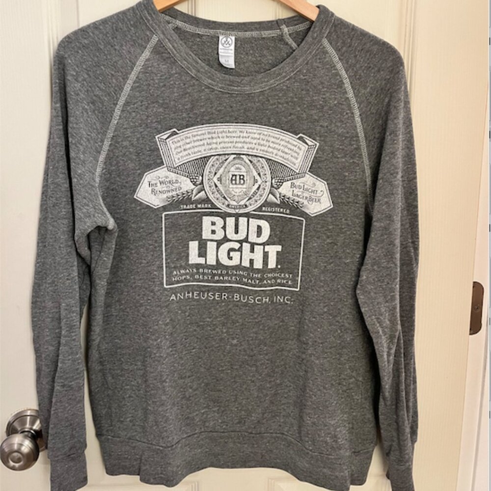 Bud Light Gray Heather Crewneck Sweatshirt